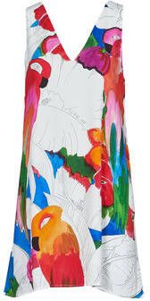 Desigual jurk met all over print wit/rood/blauw