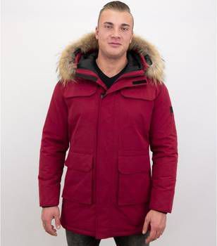 Parka Jas Enos Parka Winterjas Met Grote Echte Bontkraag -