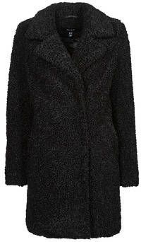 Vero Moda Long Teddy Jacket , Zwart, Dames