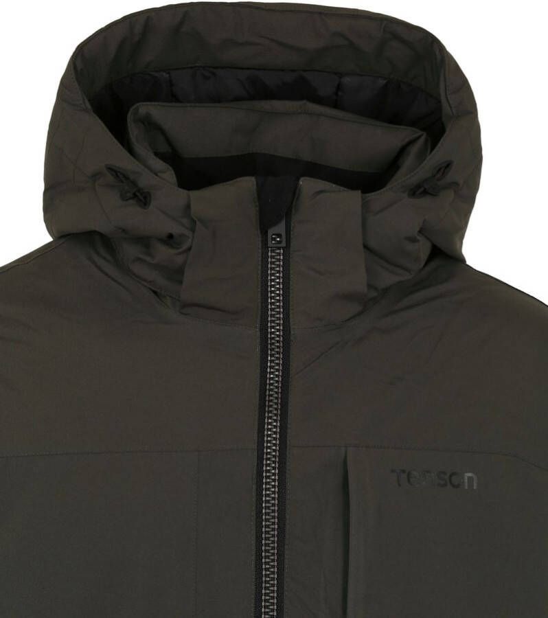 Tenson winterjas groen normale fit effen rits