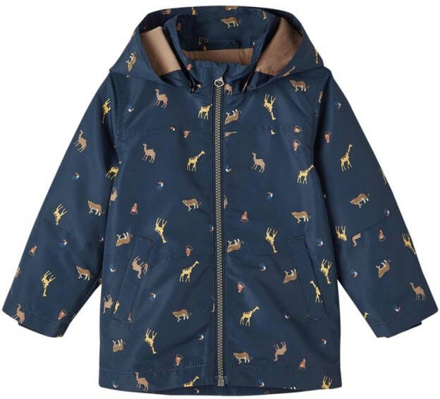 name it Jassen Max Jacket Giraffe Donkerblauw
