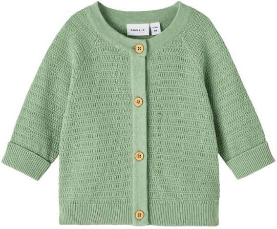 name it Vesten Nbmdabil Long Sleeve Knit Card Groen