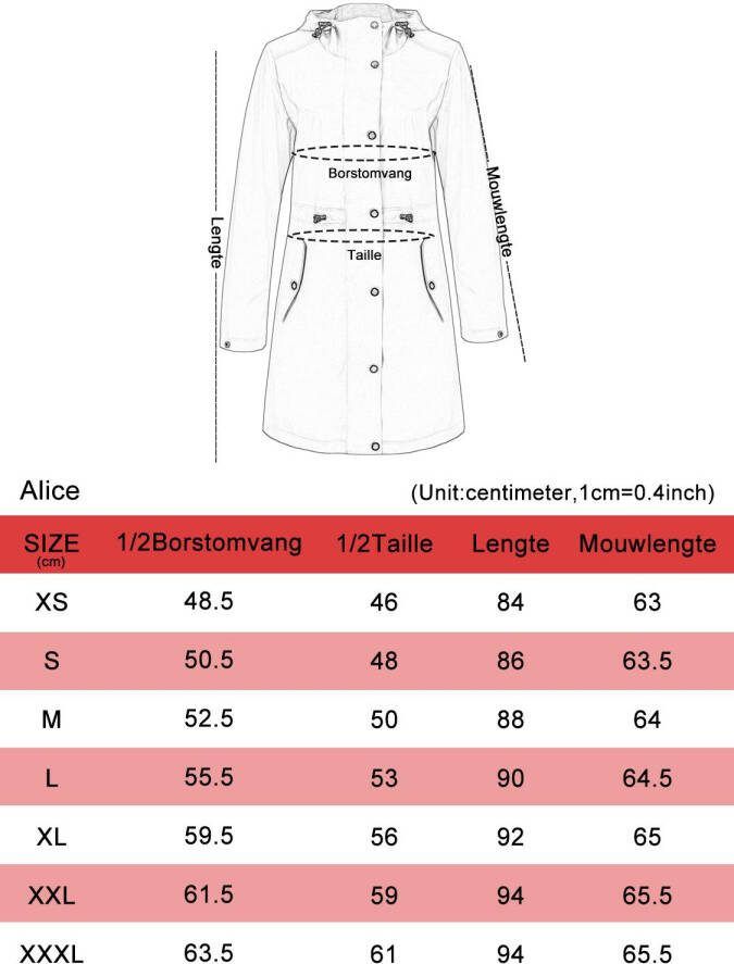 Dingy Weather PU regenjas dames lang jas regenpak Alice