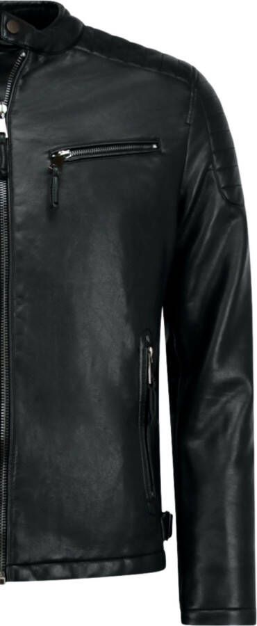 Windjack Enos Imitatie Leren Jas Biker Jack -