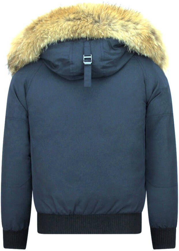 Windjack Enos Korte Winterjas Met Bontkraag -