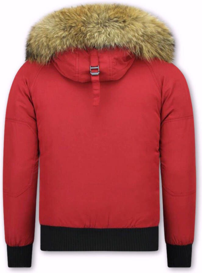 Windjack Enos Korte Winterjas Met Bontkraag -