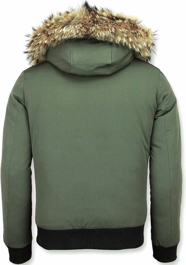 Windjack Enos Korte Winterjas Met Bontkraag -