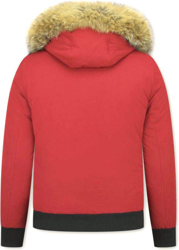 Windjack Enos Korte Winterjas Met Bontkraag -