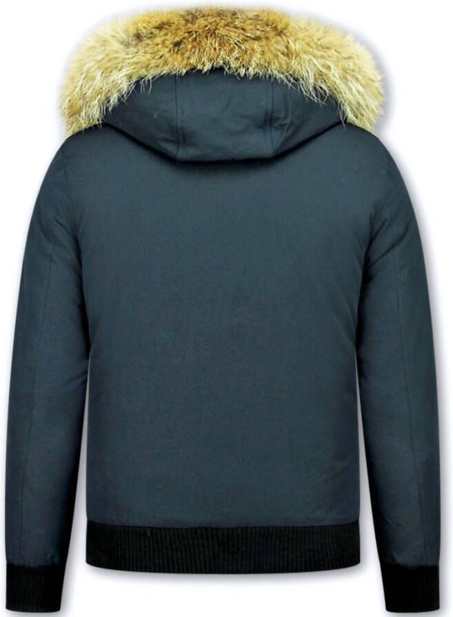 Windjack Enos Korte Winterjas Met Bontkraag -