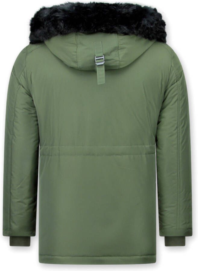 Parka Jas Enos Lange Parka Jas Met Bontkraag -