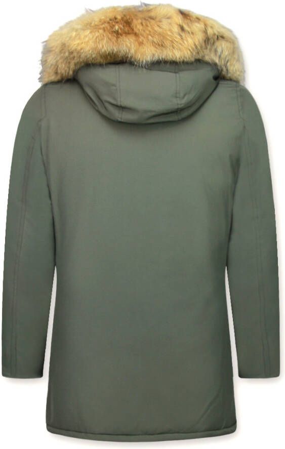 Parka Jas Enos Lange Parka Jas Met Bontkraag -