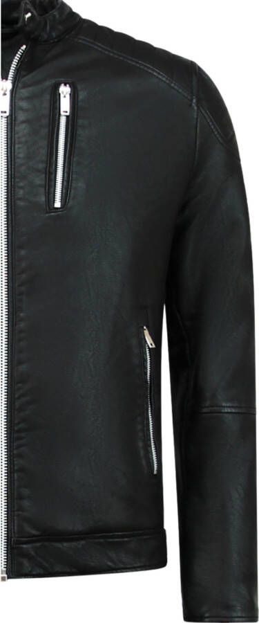 Windjack Enos Nep Leren Jas Motor Jack -