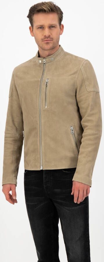 Goosecraft Galion Biker Jacket , Bruin, Heren