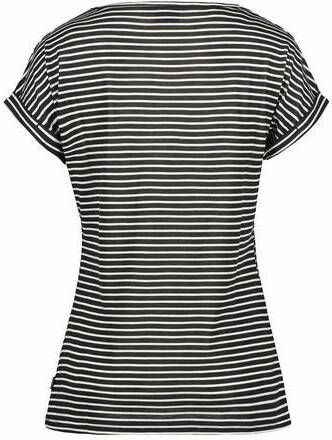 Icepeak gestreept T shirt Appleby zwart/wit