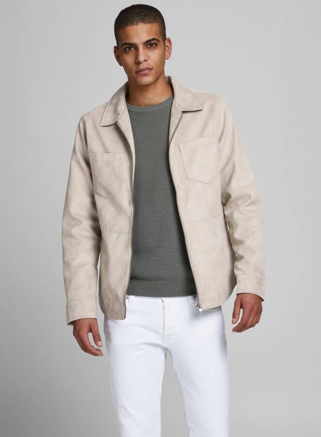 JACK & JONES PREMIUM regular fit overshirt JPRBLACOOPER white pepper