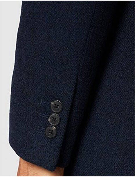JACK & JONES ESSENTIALS jas JJEMOULDER met wol navy blazer