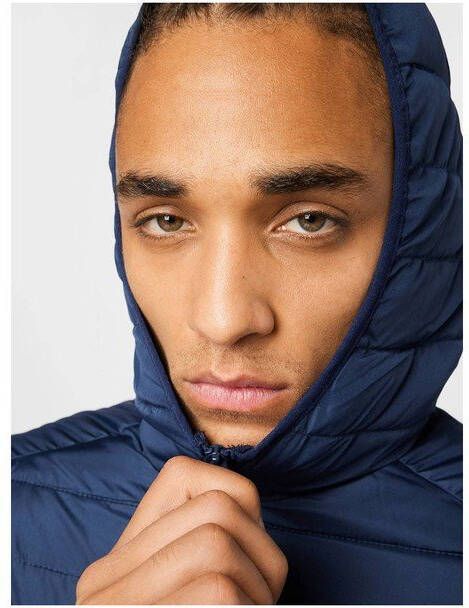 JACK & JONES ESSENTIALS gewatteerde jas JJEACE navy blazer