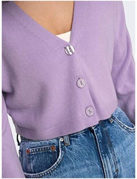 Only Gebreid vest short