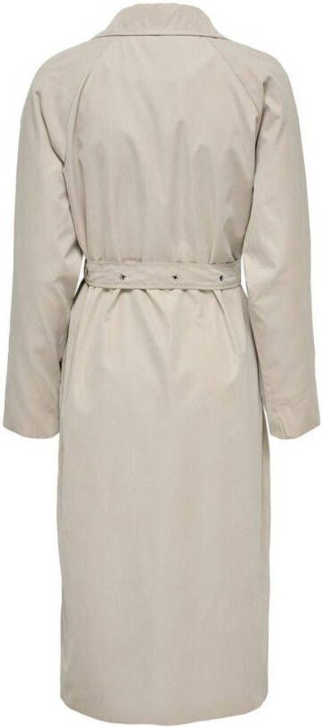 Jacqueline de Yong Trenchcoat contrasterende kleuren