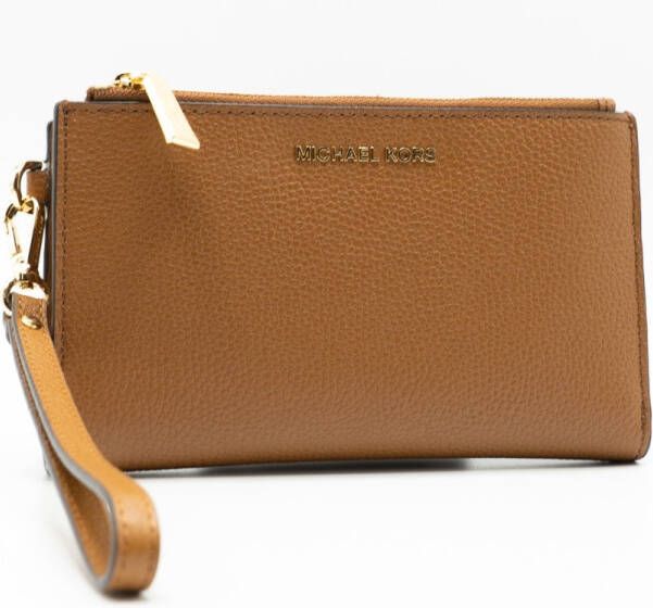 Michael Kors Clutches Jet Set Double Zip Wristlet Bruin