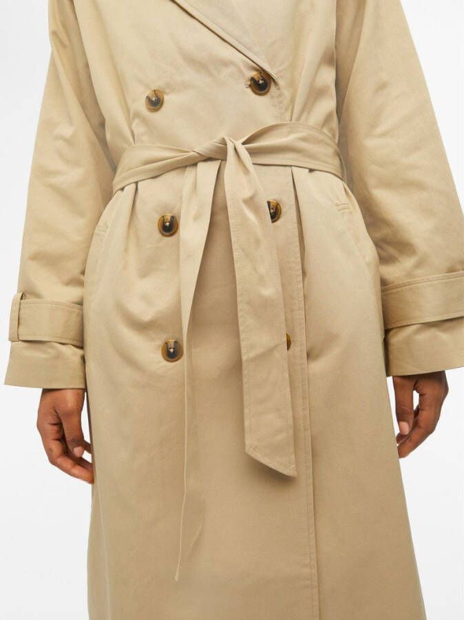 Object Trenchcoat met dubbele knopenrij