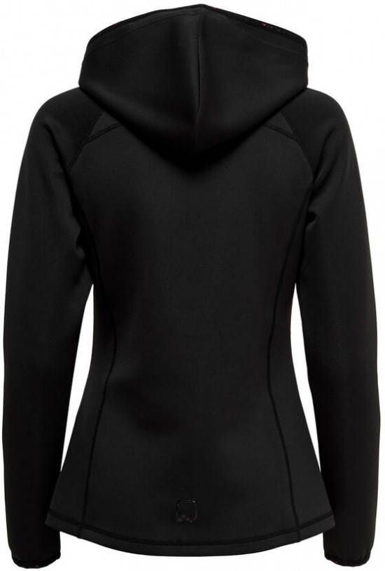 Only Cara ls hood zip sweat noos black/w. black &