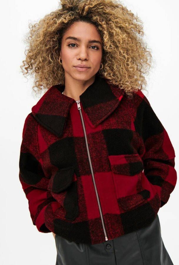 Only Jas gecropt ruitjes