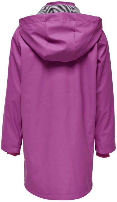 Only Regenjas lange effen gekleurde