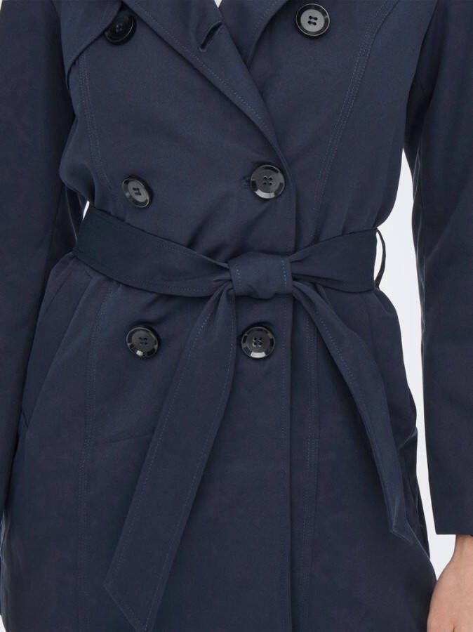 ONLY trenchcoat tussen ONLVALERIE met ceintuur donkerblauw