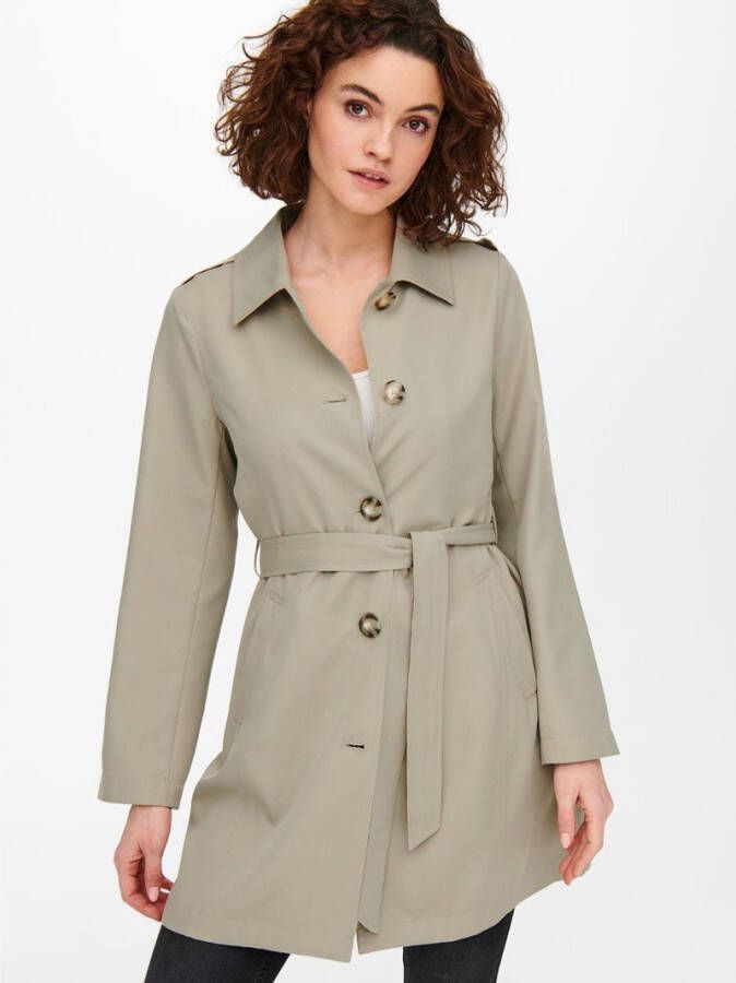 Only Trenchcoat korte riem