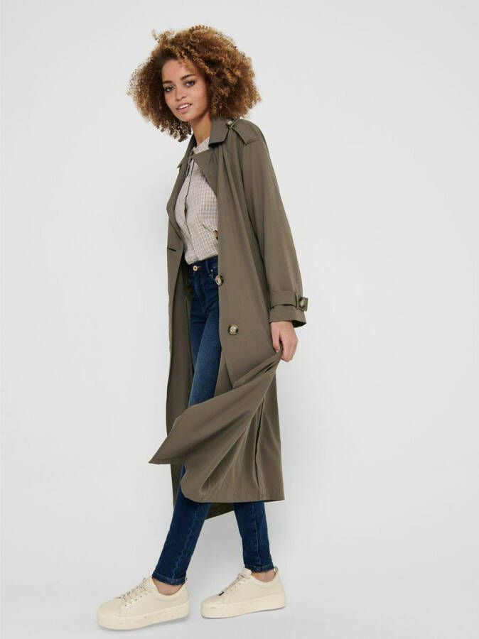 ONLY trenchcoat zomer ONLLINE met ceintuur bruin