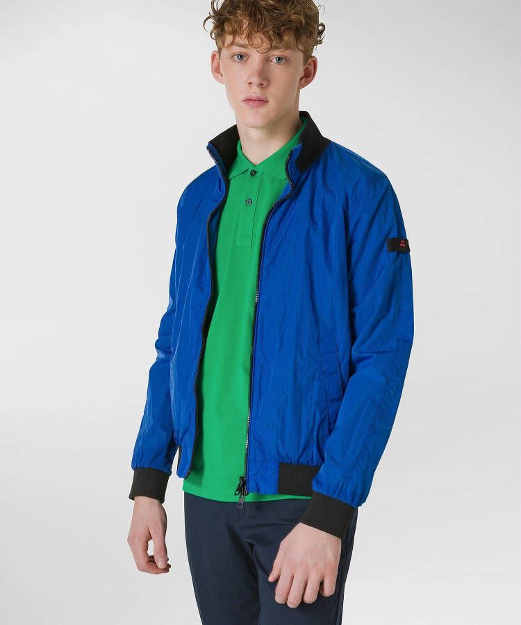 Peuterey Bomber jacket with contrasting colour inserts , Blauw, Heren