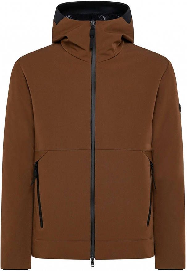 Peuterey Smooth Primaloft bomber jacket with black details , Bruin, Heren