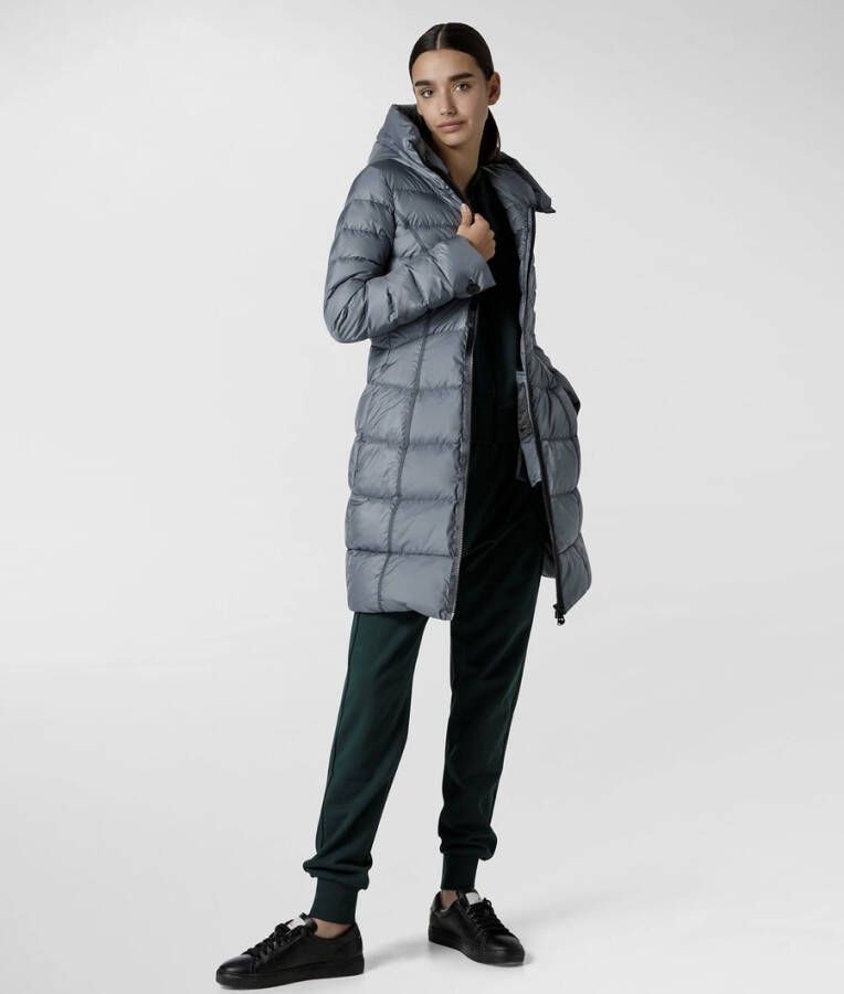 Peuterey 100% gerecycled polyester slanke fit down jas , Grijs, Dames