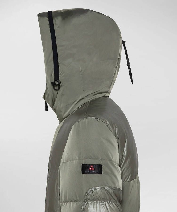 Peuterey Downbestendig en waterafstotende dubbele fabric jas , Groen, Heren