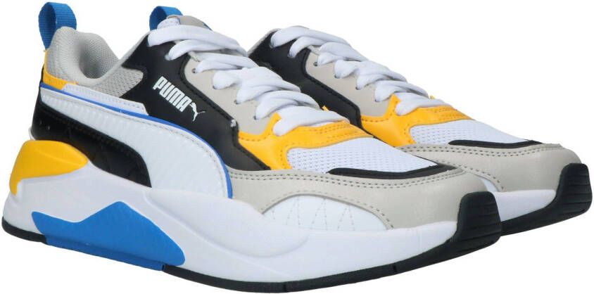 Puma X Ray 2 Square Sneaker Jongens Zwart/Grijs/Wit/Geel