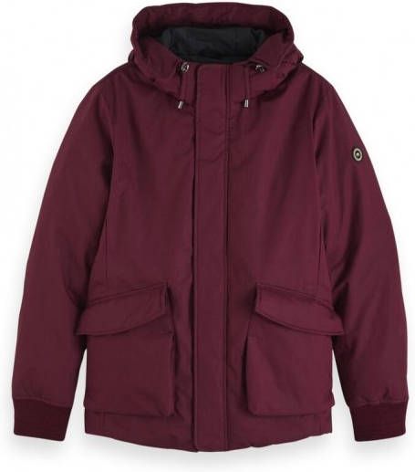 Scotch & Soda Winterjas met capuchon bordeaux(152030 0177 )