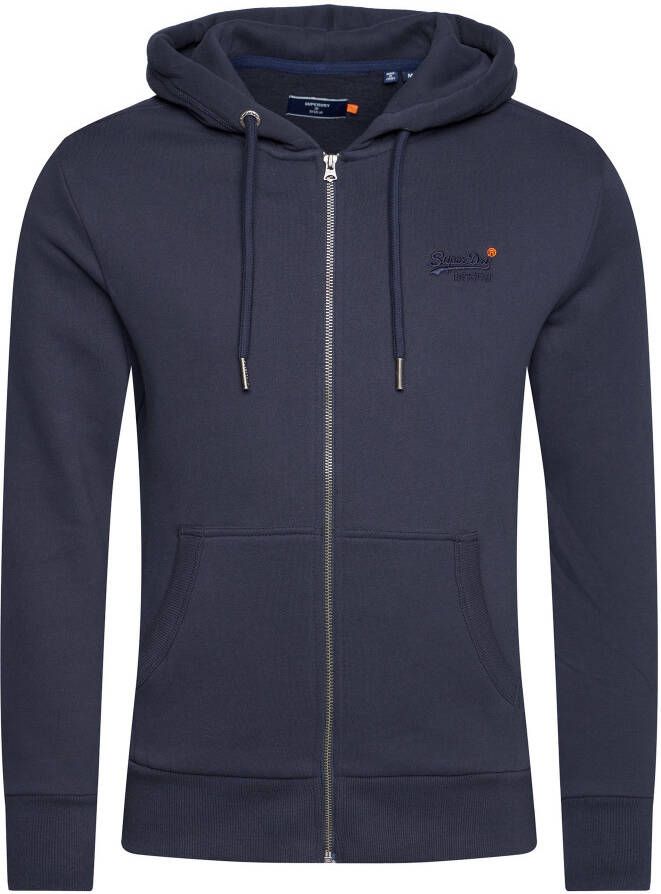 Superdry Vesten Orange Label Classic Ziphood Blauw