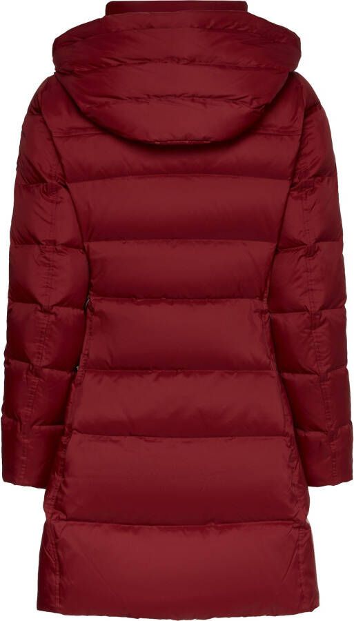 Tommy Hilfiger Global Stripe Donsjas Bordeaux Ww0Ww37448 XJS , Rood, Dames