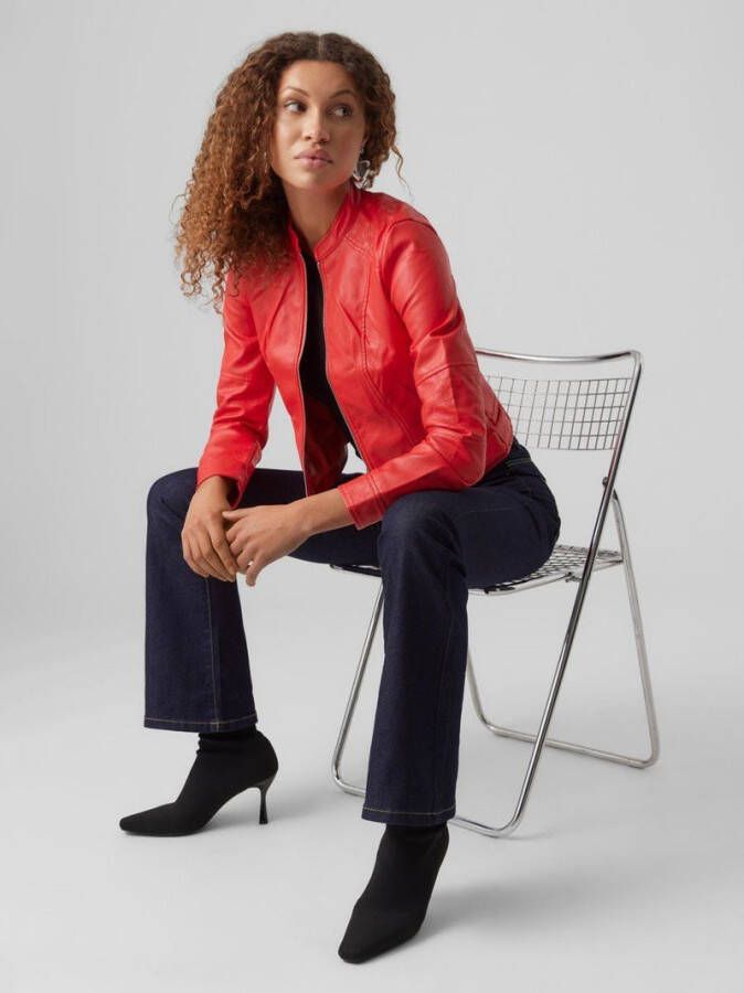 Vero Moda Leren Jas VMLOVE LAVINE SHORT COATED JACKET
