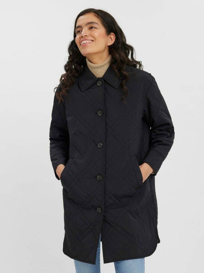 Vero Moda Lange jas gewatteerde
