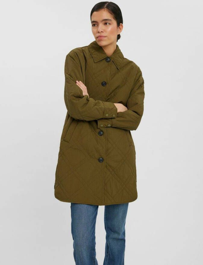 Vero Moda Lange jas gewatteerde