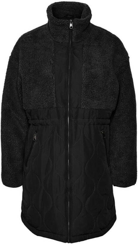 Vero Moda Lange jas teddy doorgestikte