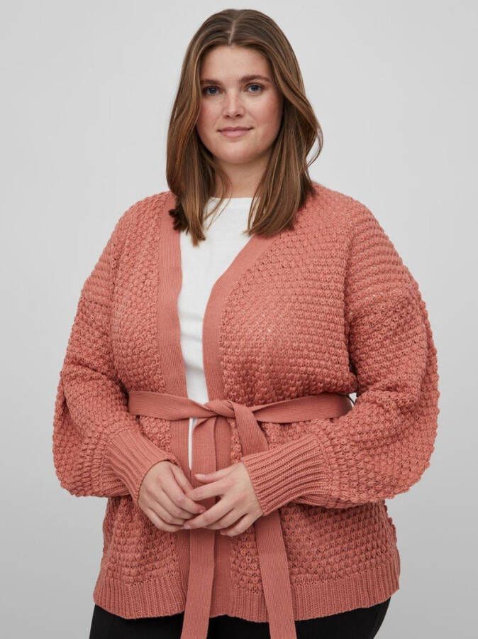 Vila Gebreid vest curve lange mouwen