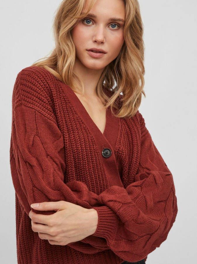 Vila Gebreid vest knoop