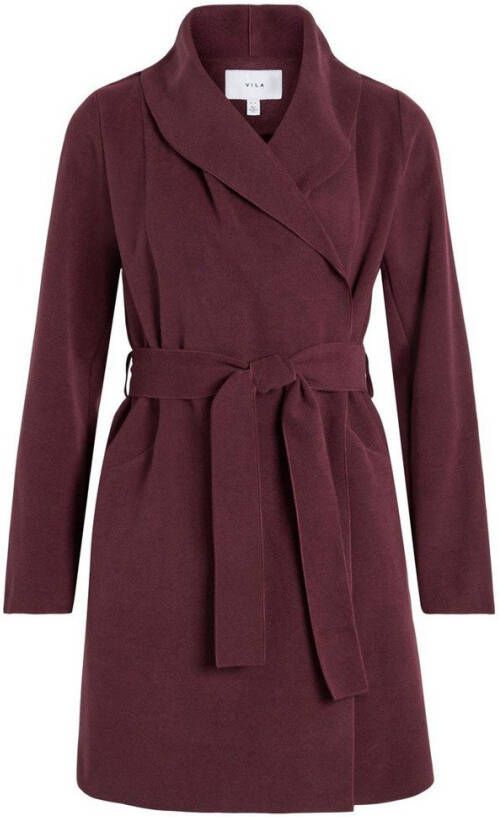 Vila Lange jas knoopriem in de taille