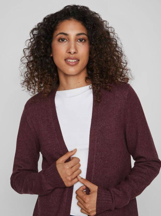 Vila Viril Open Knit Cardigan , Rood, Dames
