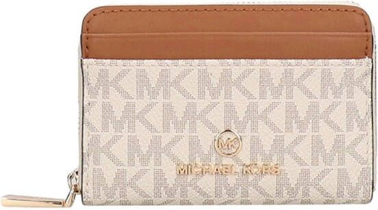 Michael Kors Pasjes portemonnees Jet Set Charm Small Za Coin Card Case Wit