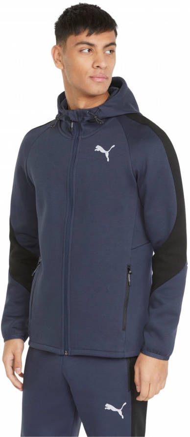 PUMA Evostripe Full Zip Hoodie Donkerblauw Zwart