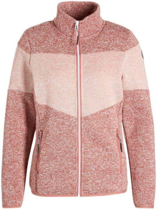 Icepeak sweatvest Anahola rood/roze melange